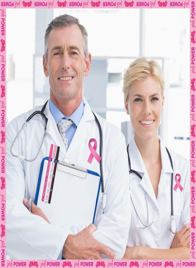 Faccito 120 Pieces Breast Cancer Awareness Pens Bulk Pink Ribbon Ballpoint Pens Breast Cancer Favors Gifts Black Ink Gel Pens for Women Girls Charity Recognition Public Event School Office Supplies - Image 4